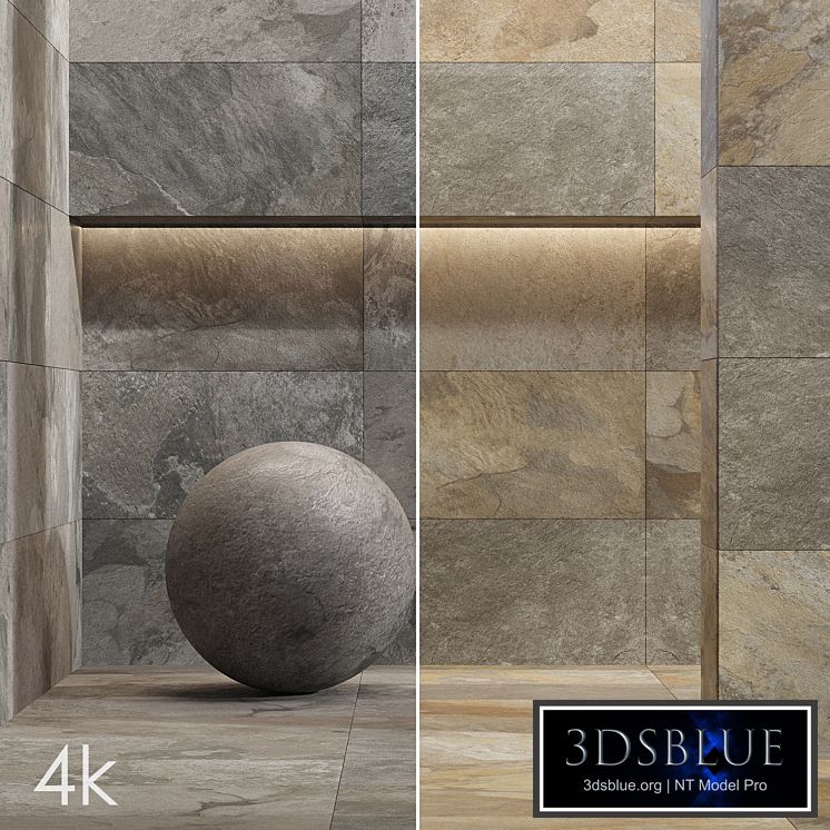 Cifre Ceramica Set 06 - Bundle / 2 types: Black Slate & Brown Slate / 4K