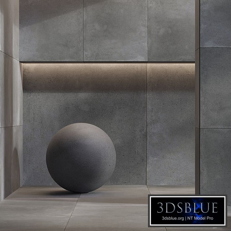 Stone tile set 32 - Tau Ceramica Cemento Oristan Grafito Natural