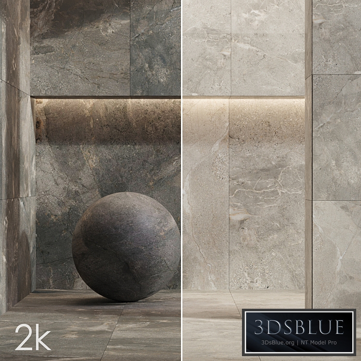 Stone Set 58 - Bundle / 2 types: Black Slate & Brown Slate / 2K