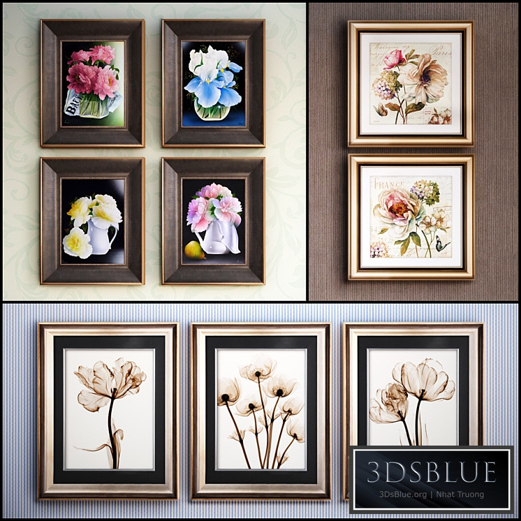 The picture in the frame: 17 piece (Collection 53) Flowers
