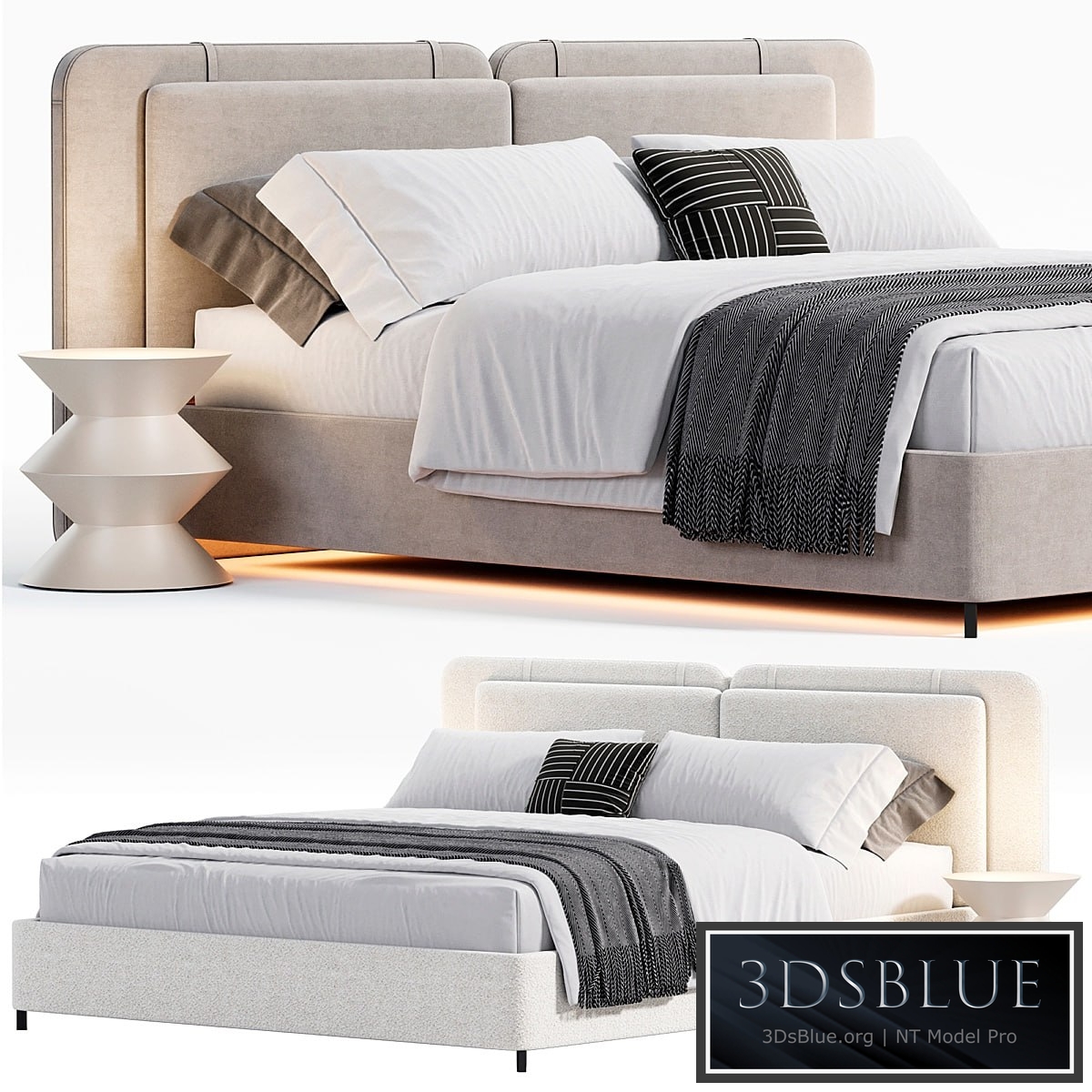 Tatlin soft bed By Minotti