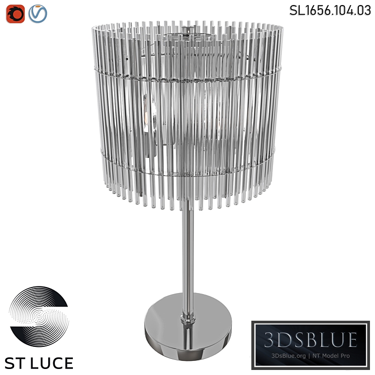 SL1656.104.03 Bedside lamp ST-Luce Nickel/Clear OM