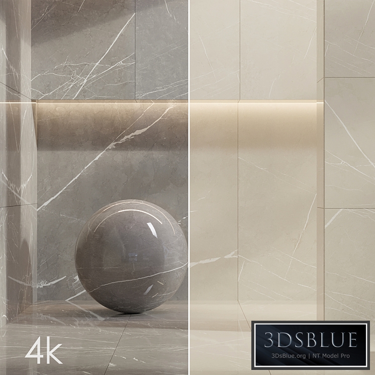 Marble Set 04 - Bundle - 2 Types of Pulpis: Gray and Beige / 4k
