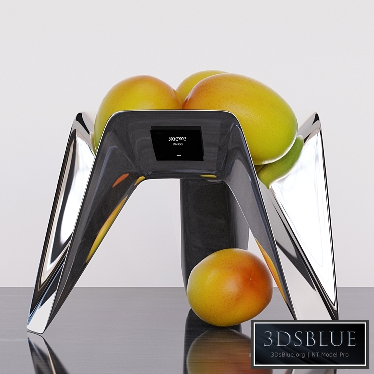 a bowl of fruit in the style of hi-tech