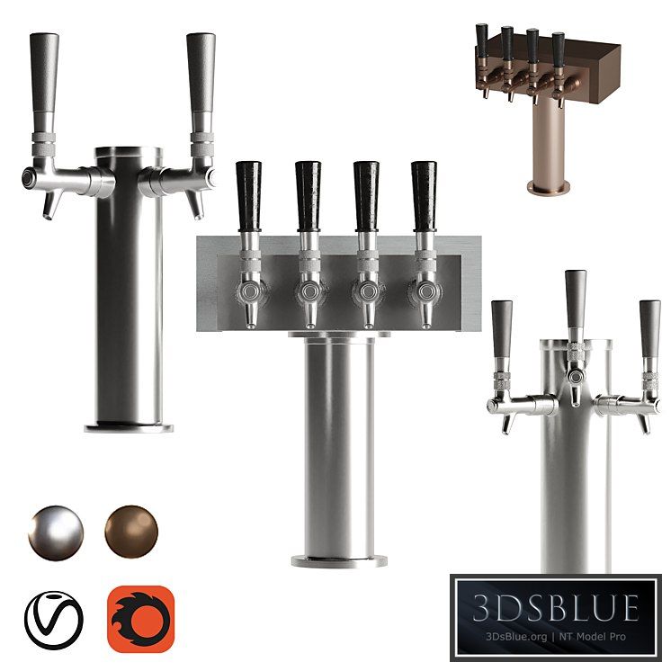 3 Faucet Draft Beer Set