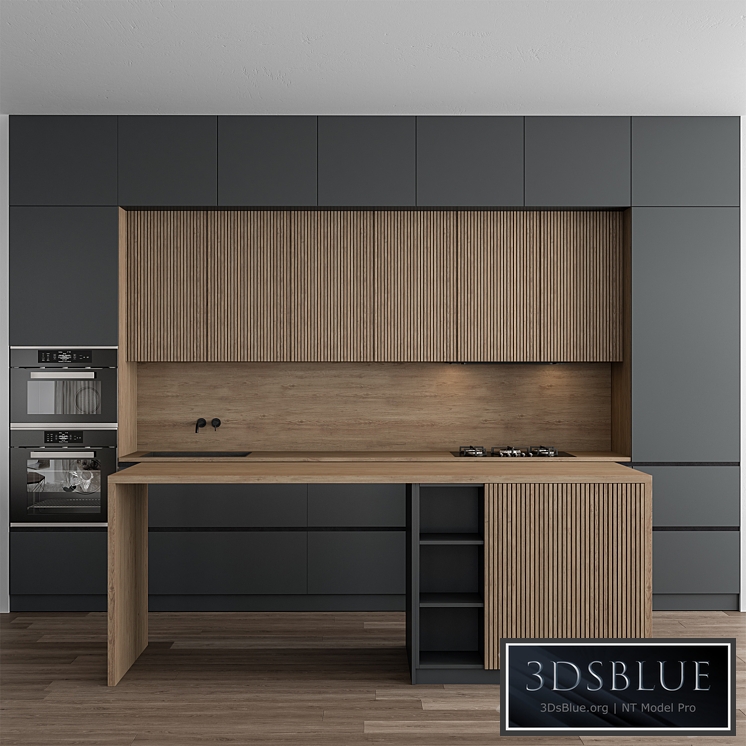 Kitchen Modern - Gray and Wood 107