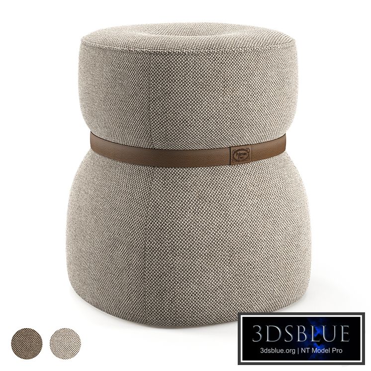 Italian pouf Leple Outdoor by Poltrona Frau