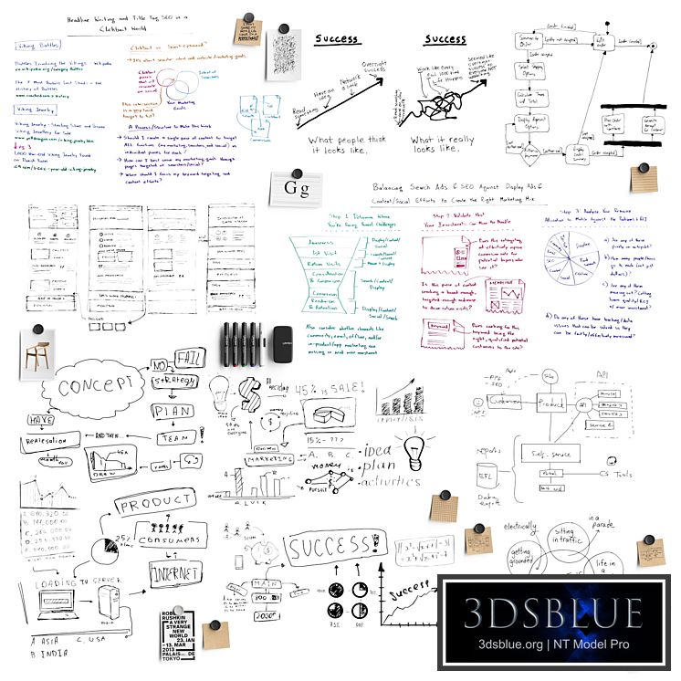 Whiteboard Notes & Stickers Set 2
