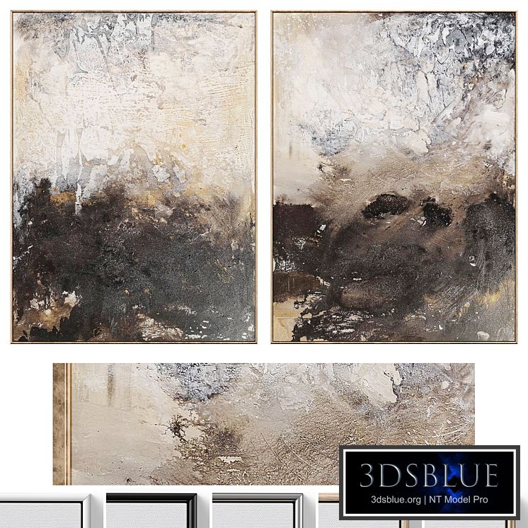 Large Brown Abstract Textured Wall Art C-675