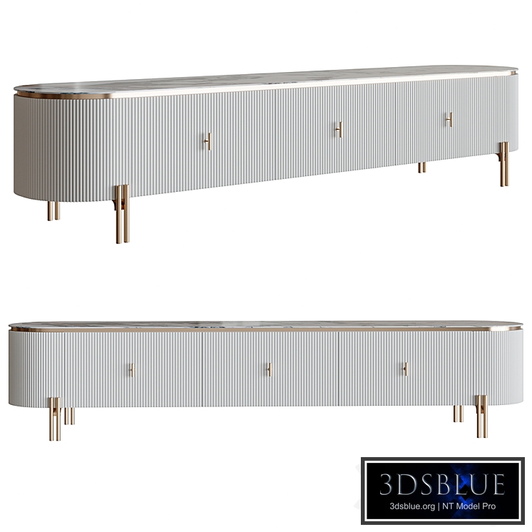 TV bench Battipaglia Slate