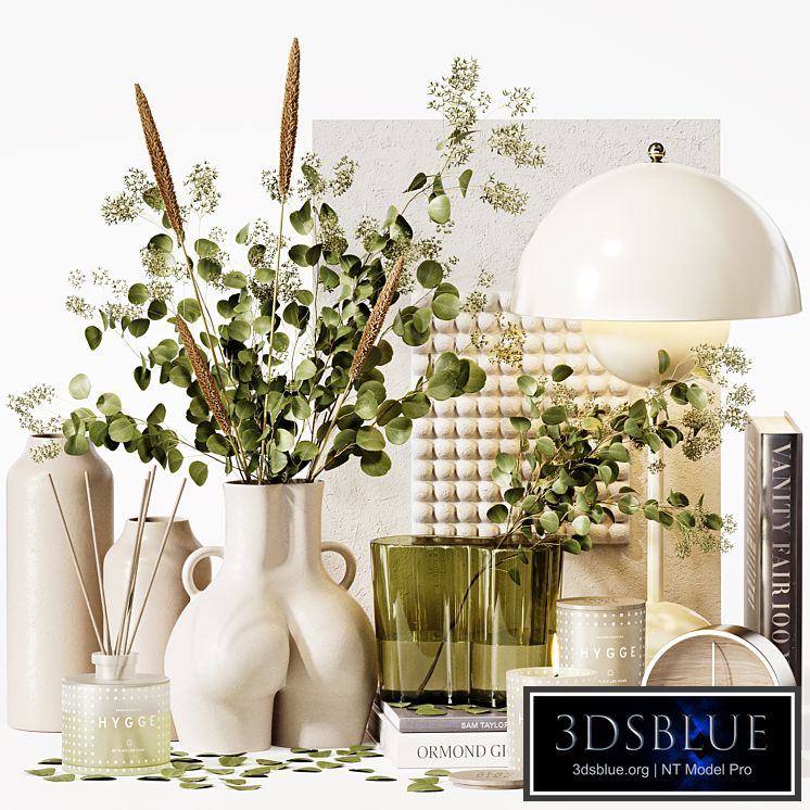 Decorative set 32 With eucalyptus Plants