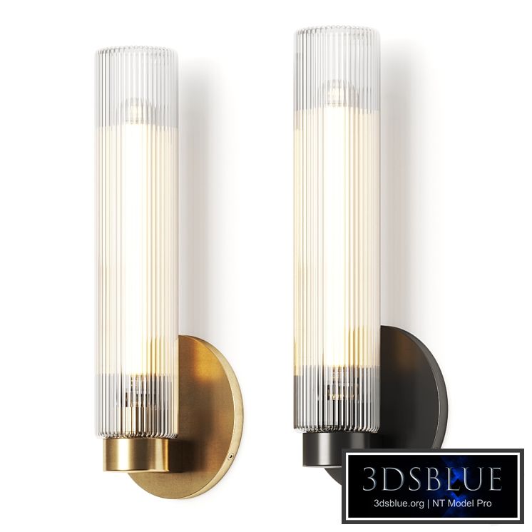 West Elm Fluted Glass Wall Lamp