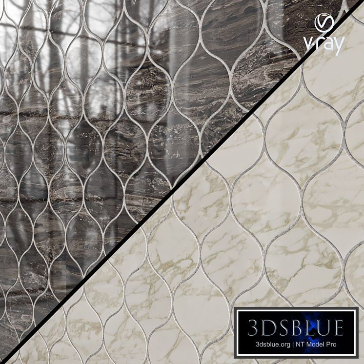 Mosaic Ceramic tile ATLAS CONCORDE MARVEL EDGE Drop Mosaic