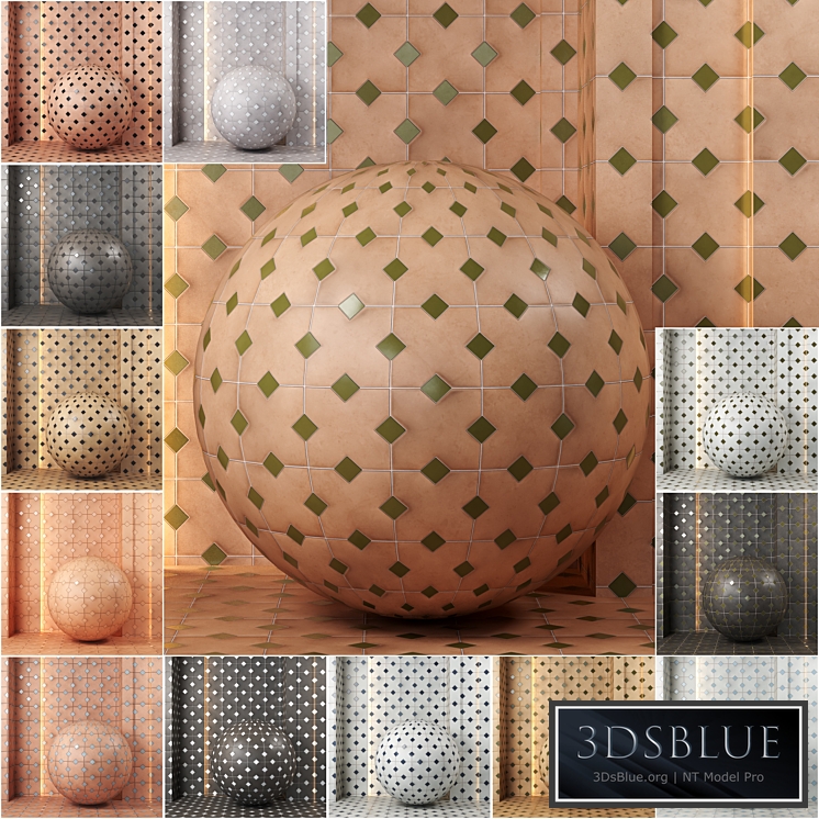 4k 13color Equipe kasbah ceramics material & texture Set 01-(Seamless,pbr)