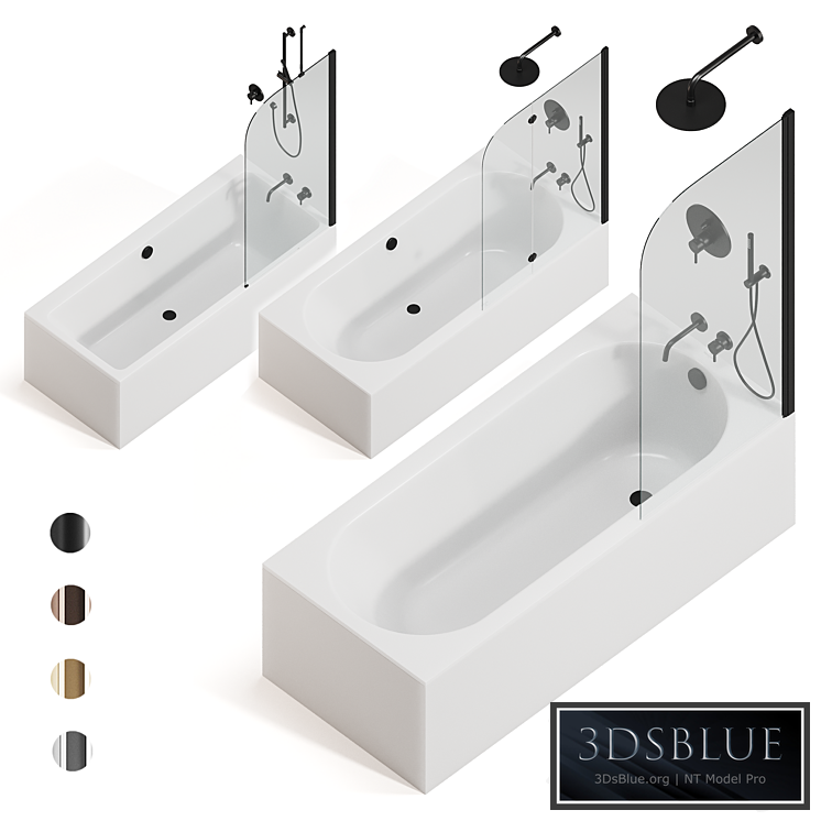 Arblu bath screens + Villeroy & boch bathtubs + Paffoni taps