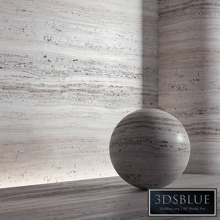 Stone material, travertine. 21, pbr, seamless