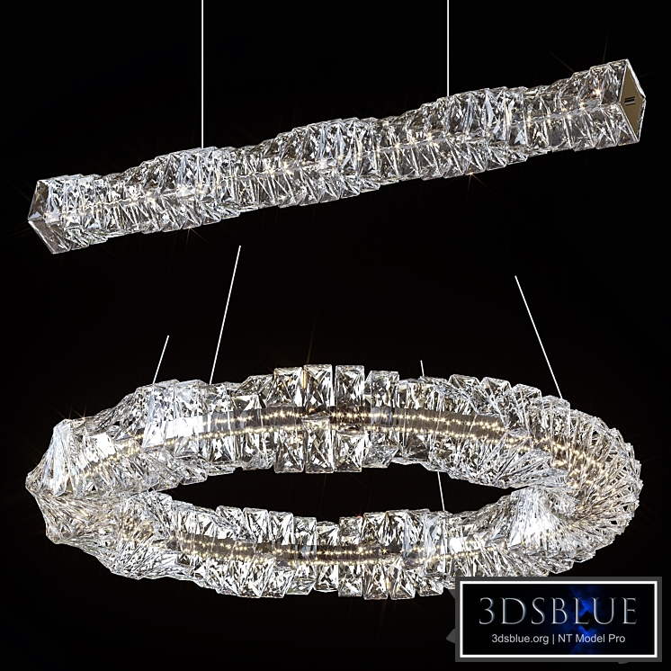 Pendant chandeliers CARE LONG and CARE RING by Lampatron