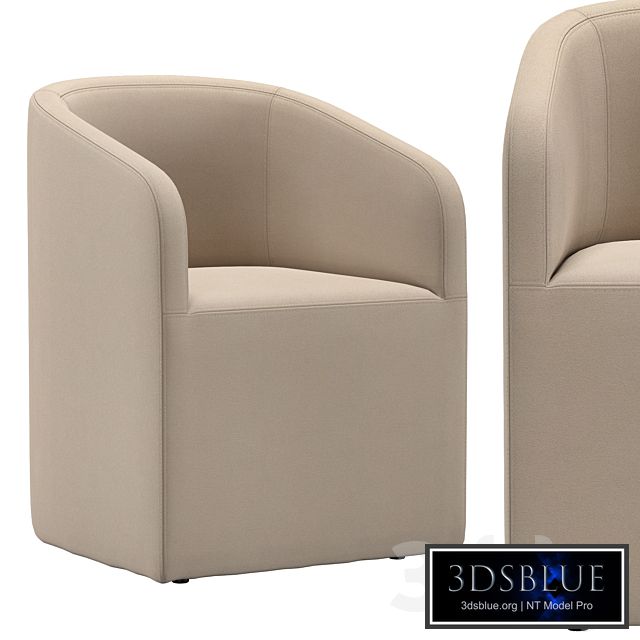 ELLISON BARRELBACK SLOPE ARM FABRIC DINING ARMCHAIR