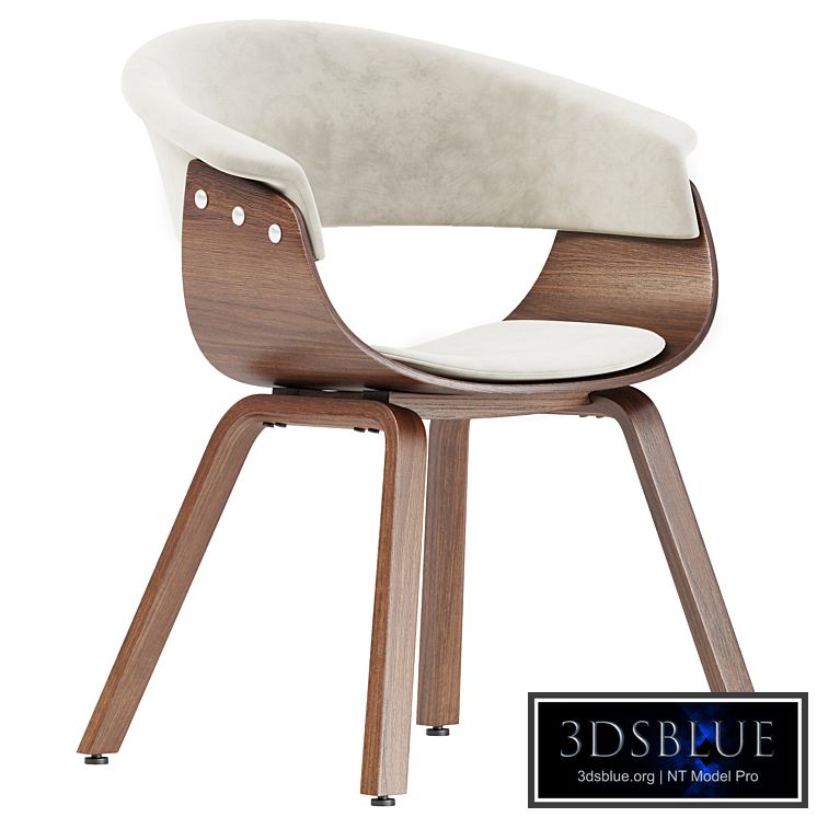 Walnut Wood Modern Dining Chair