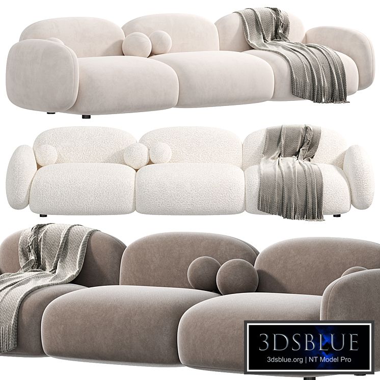 Contemporary Standard Sofa Sewn Pillow Back Sofa by Litfad, sofas