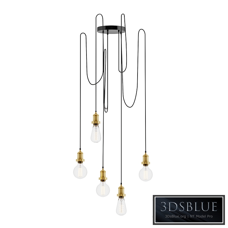 Brooklyn 5 Wire Chandelier by INDUSTVILLE
