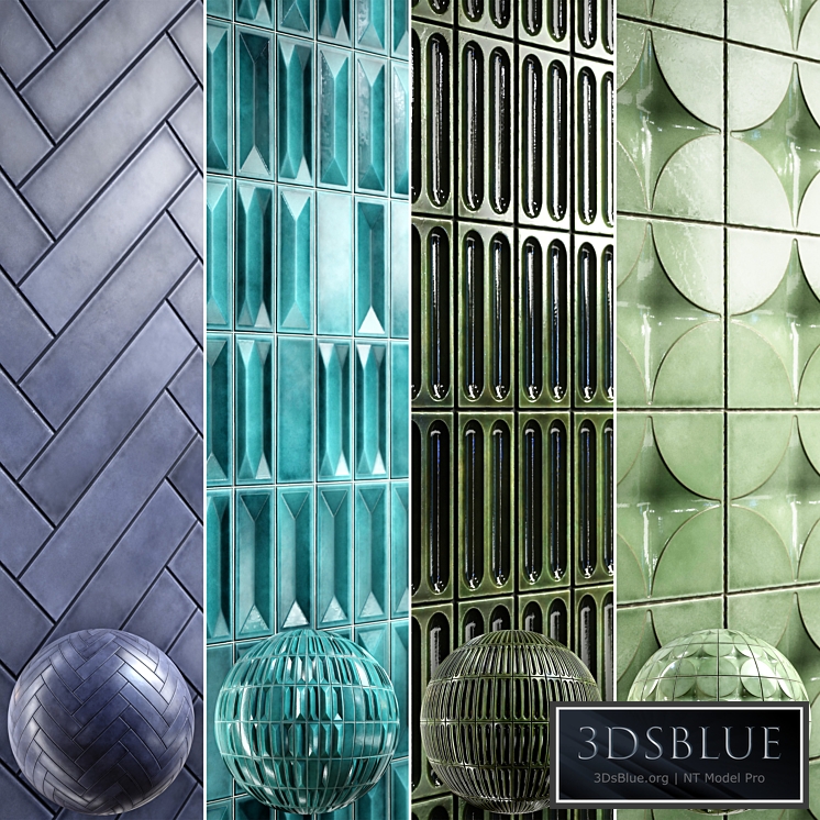 Tile 4K Materials A3 - 4 materials