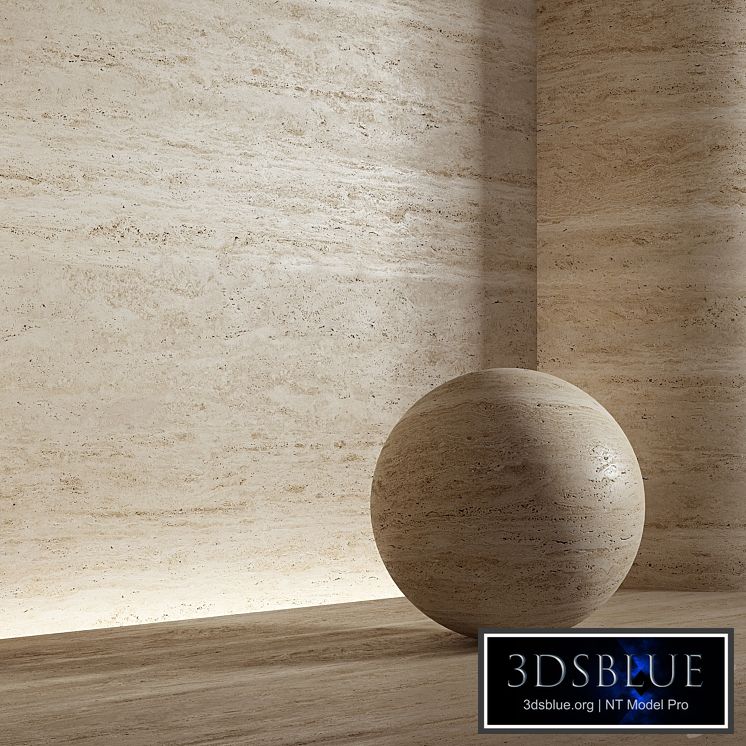 Stone material, travertine. 26, pbr, seamless