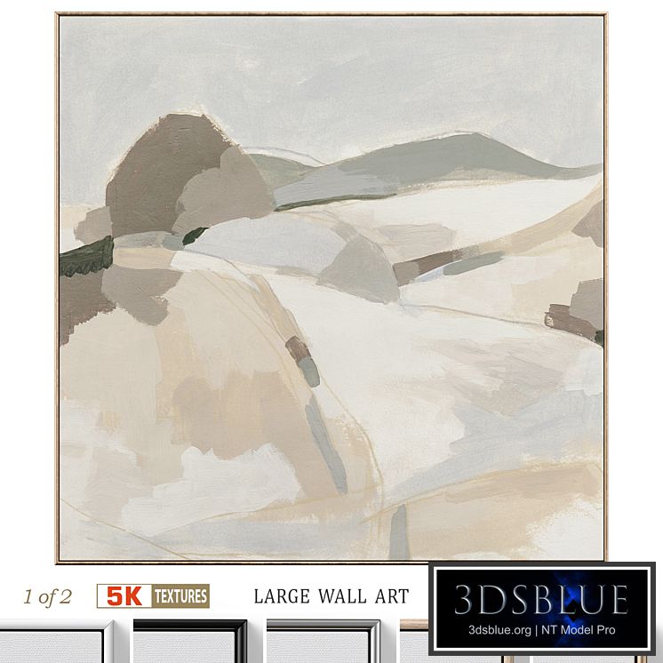 Accent Beige Large Abstract Wall Art C-698