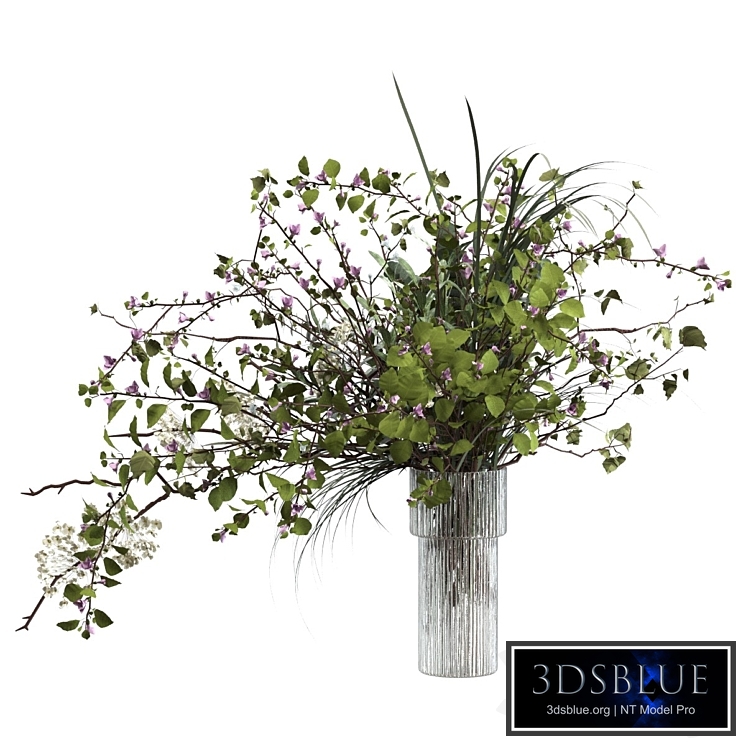 Bouquet of grass, flowers and branches