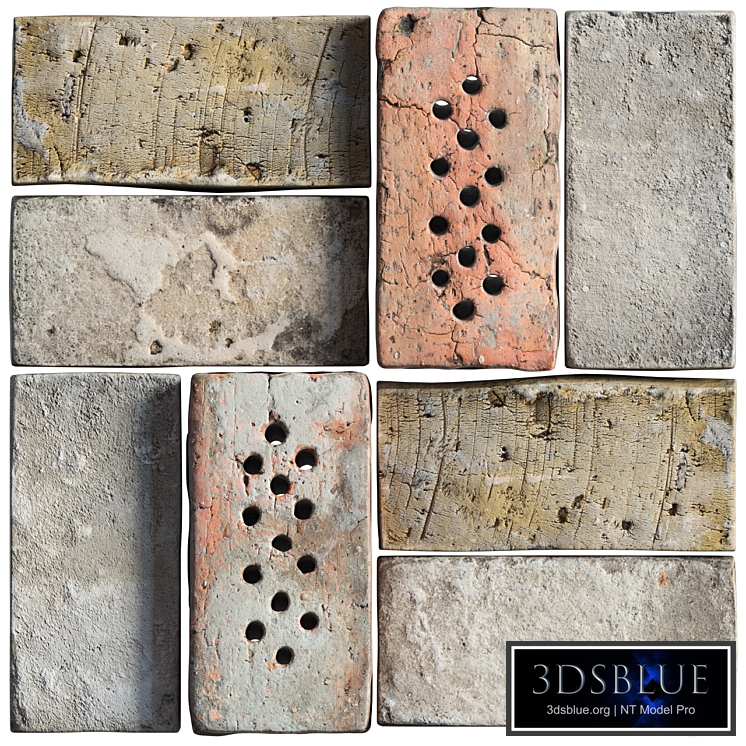 Collection of old bricks