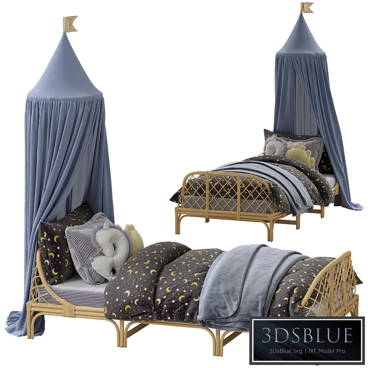 Rattan children's bed, Katsuki Am.pm