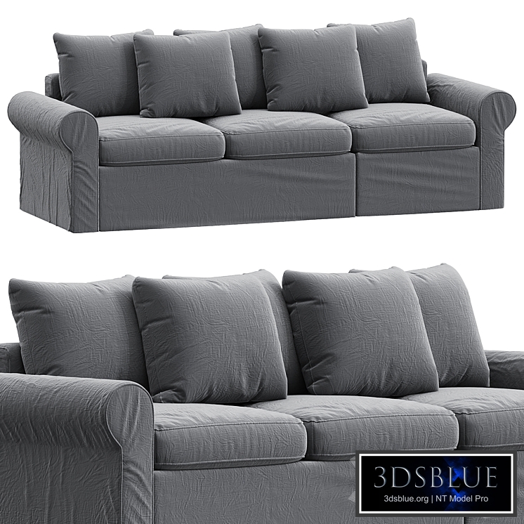 HARLANDA Sleeper sofa, Ljungen medium gray IKEA