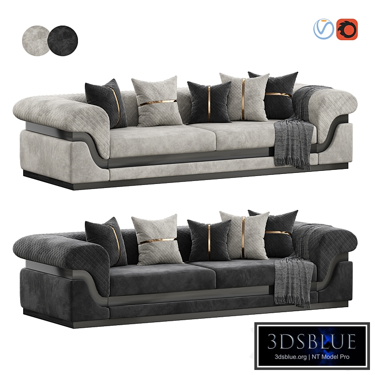 Tudora Art Deco Sofa by Evgor Luxury