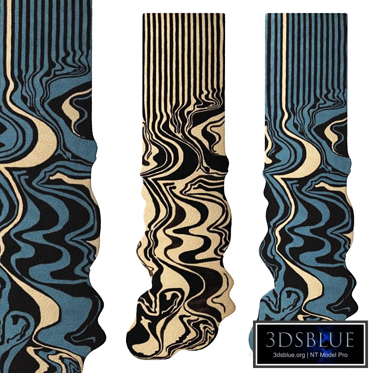 Carpet Melting runner navy by Floor Story