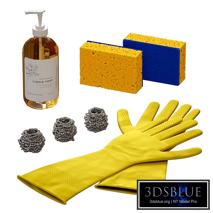 Dishwashing set Sponge Gloves