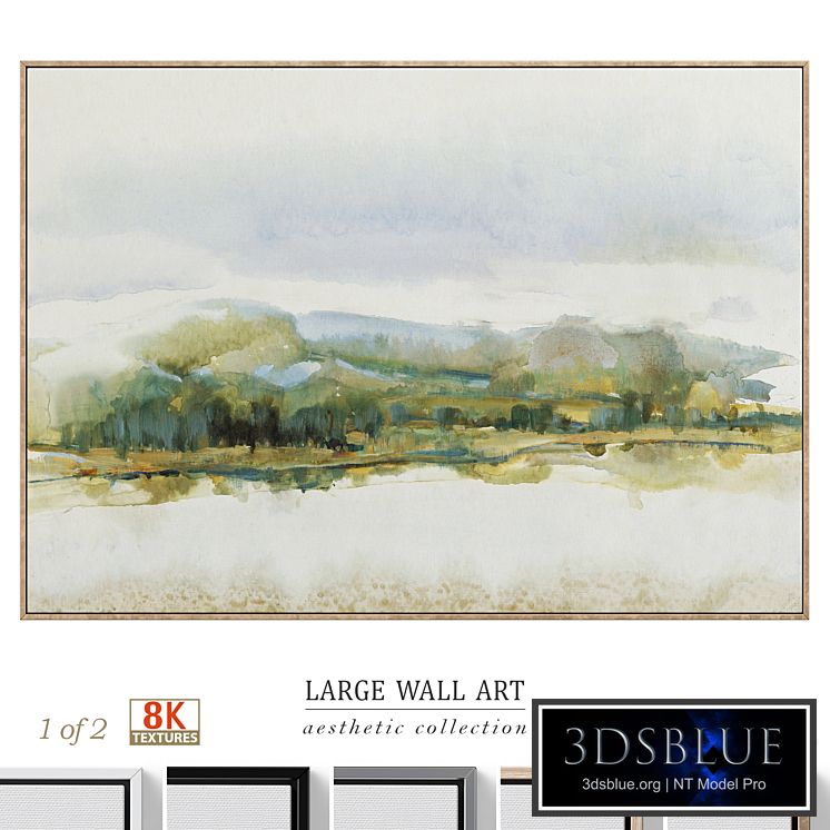 Large Panoramic Calm Landscape Wall Art C-702