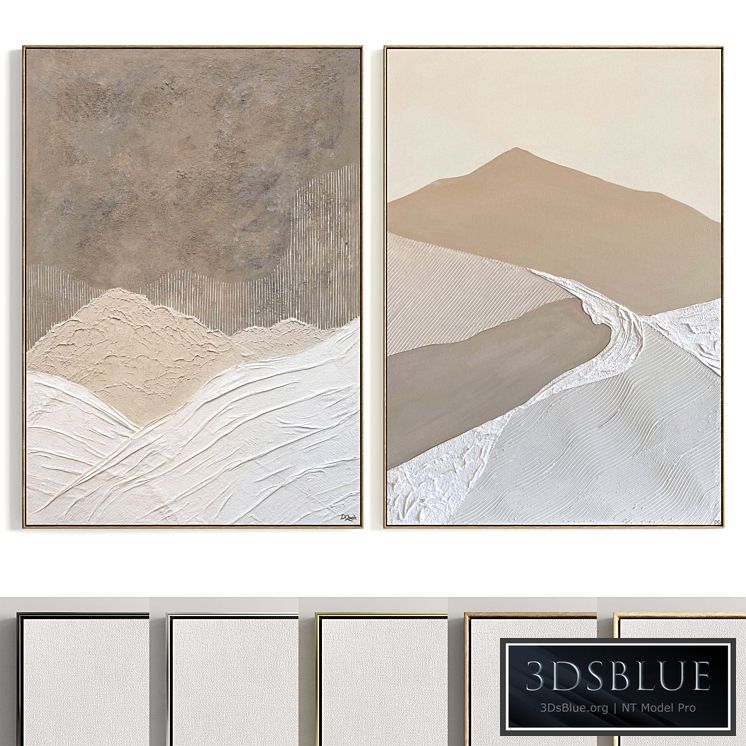 Plaster Two Photo Frames T-360