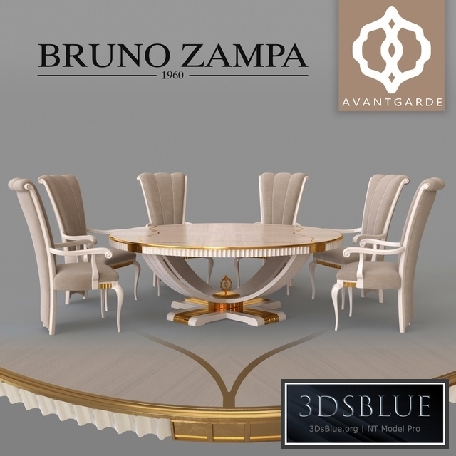 Metropolis dining table and Greta armchair