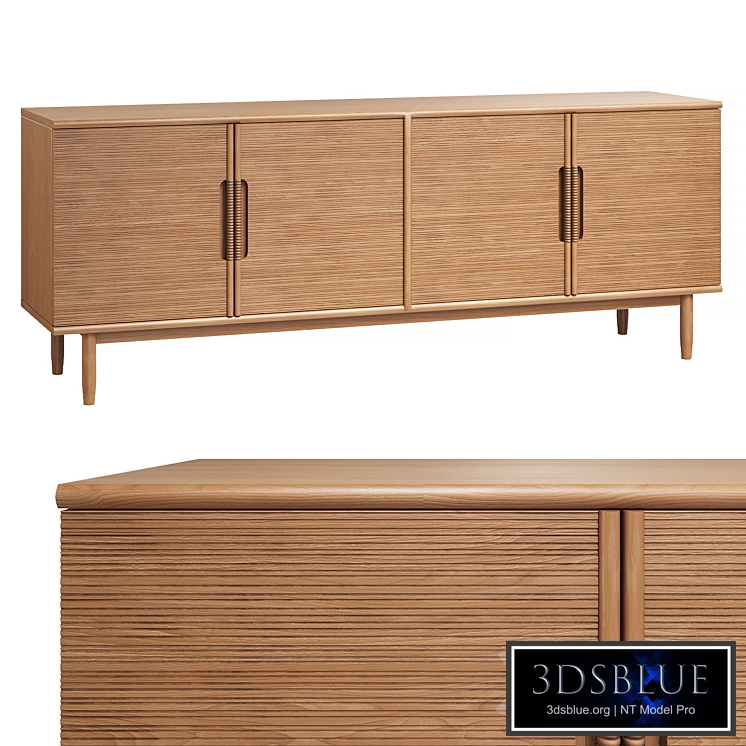 Buffet suite made of oak Melaly, La Redoute