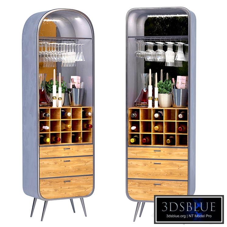 Wardrobe bar with alcohol