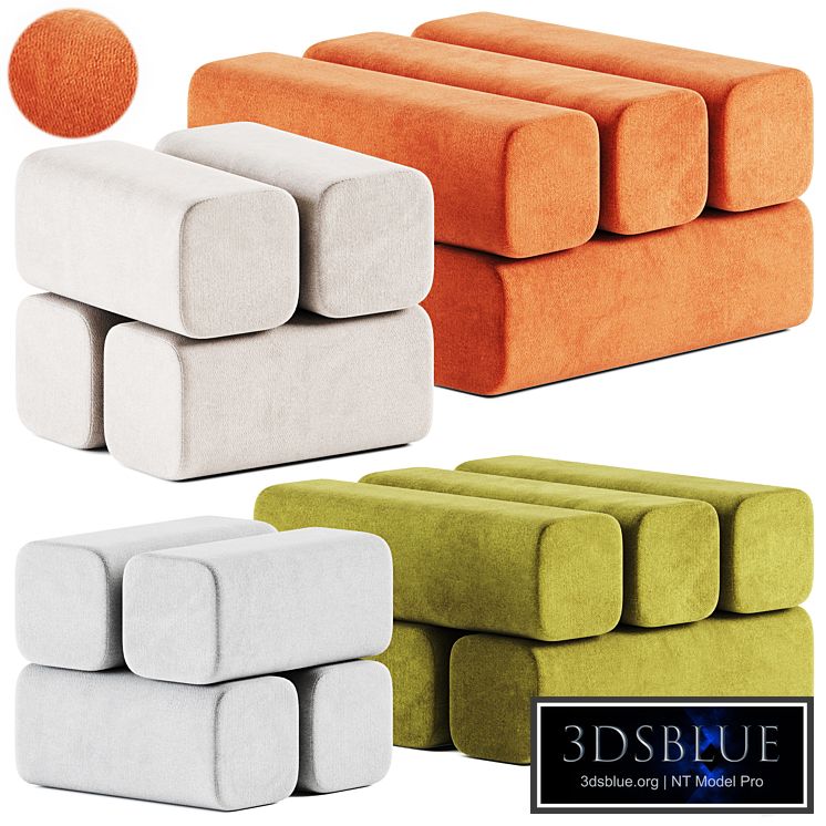 Drova Pouf 4 and 6 by Woo Furniture / Pouf