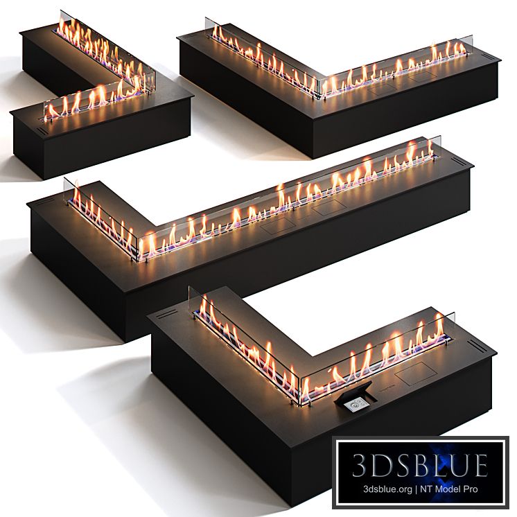 Biofireplaces SmartFire L Corner from Biograte