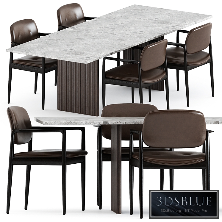 Yoko Cord Outdoor Dining chair by Minotti and Cabin square table by Vipp