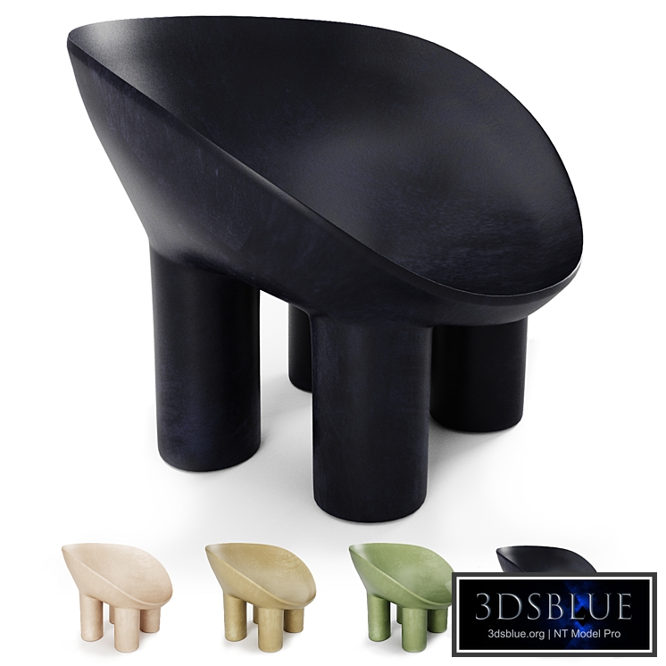 Contemporary Raw Fiberglass Chair, Roly-Poly Chair by Faye Toogood