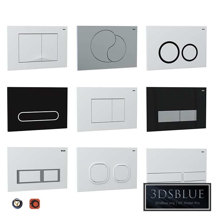 IDDIS flush buttons for installation (9 pcs.)