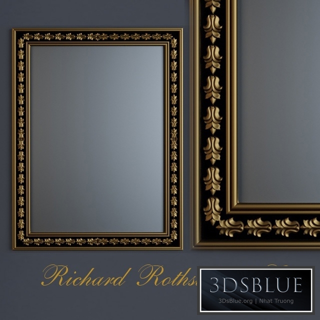 Black and Gold Traditional Mirror