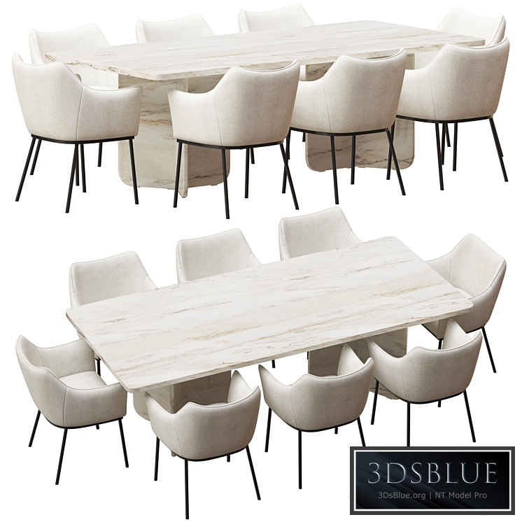 Coco Republic St James Dining Chair and Como Rectangular Table