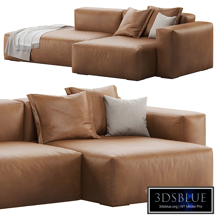 Mags Soft Leather Lounge Sofa by HAY