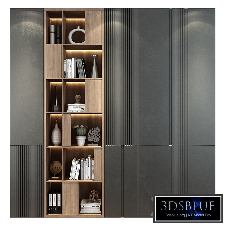 Modern luxury wooden bookshelf GHS-2381