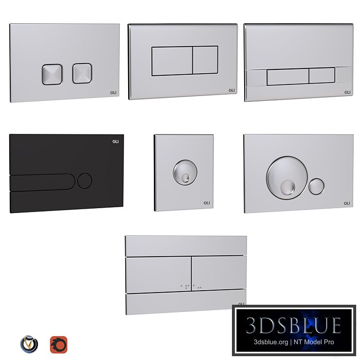 Oli flush buttons for installation (7 pcs.)